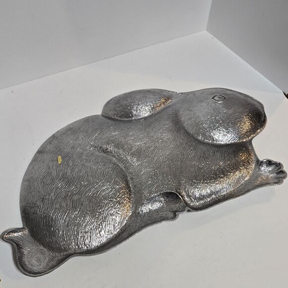 1990 ARTHUR COURT Briar Rabbit Divided 22" Bunny Tray Platter Red Carnelian Eye - Picture 5 of 10